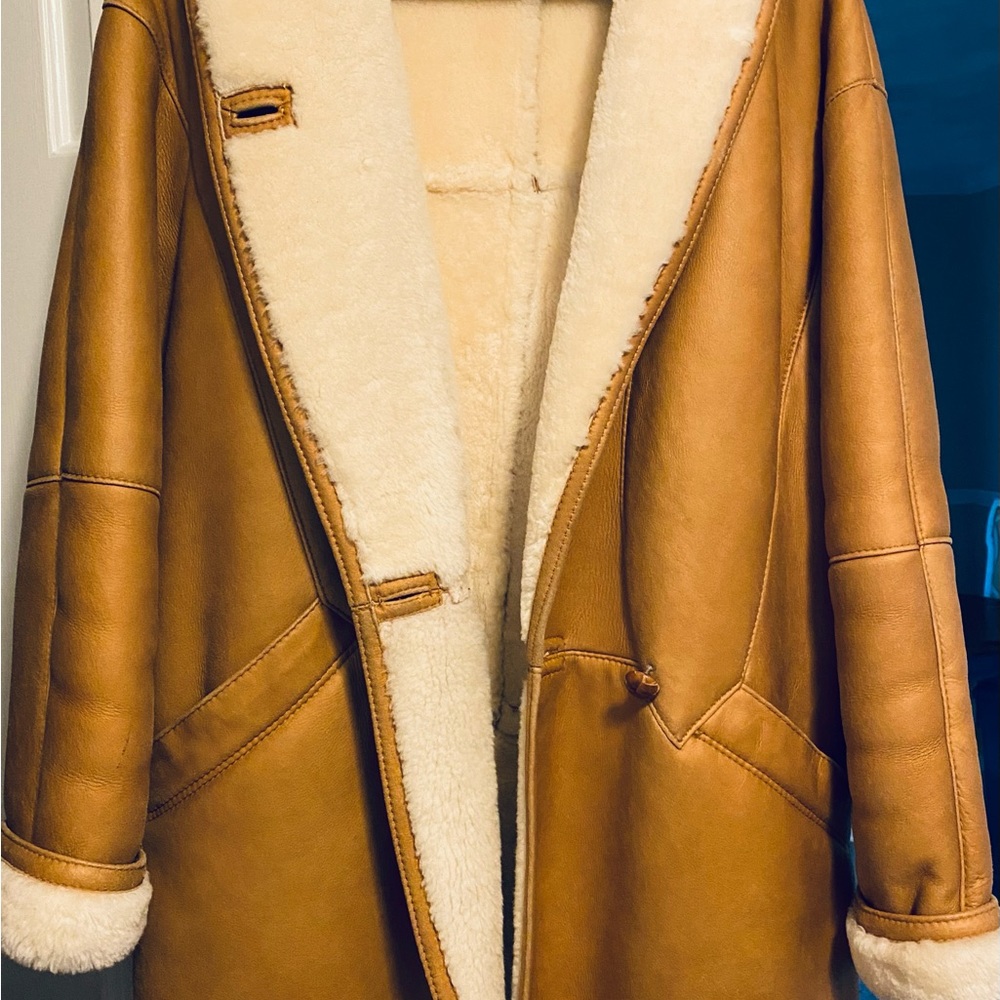 Genuine women's shearling jacket.